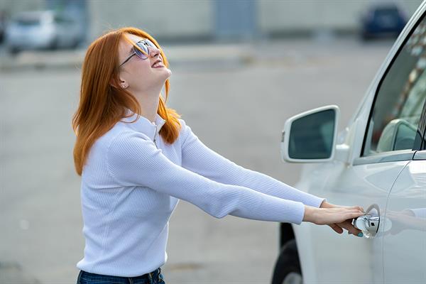 How to open a car door stuck in lock position